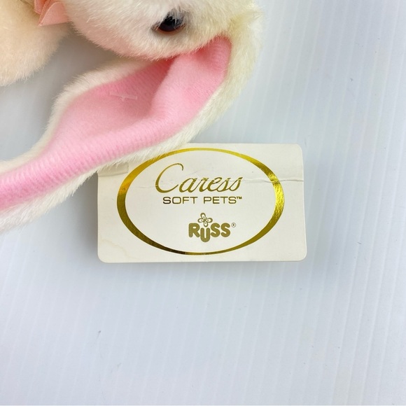 Russ Caress Soft Pets Bunny Rabbit Plush Teddy Bear Bean Bag Bottom 5 inches - Picture 6 of 10
